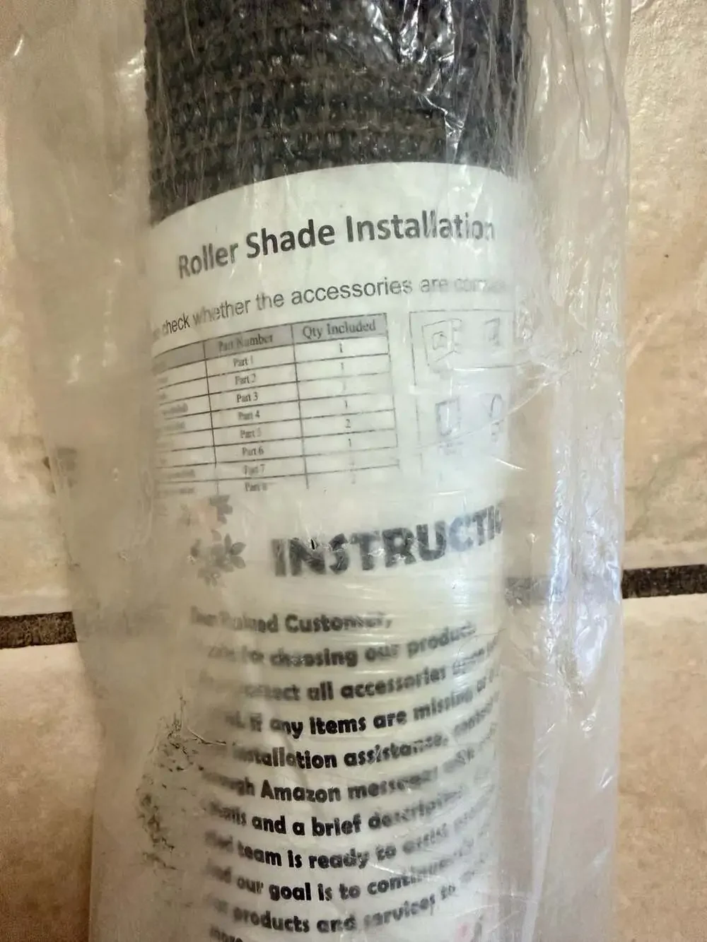 New 96” Outdoor Roller Shade Exterior Solar Roll Up Blind With Installation Inst